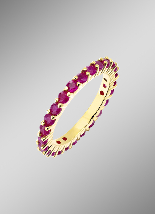 Ringe - Feiner Memoire-Ring mit Rubin, in Größe 160 bis 220, in Farbe  Ansicht 1