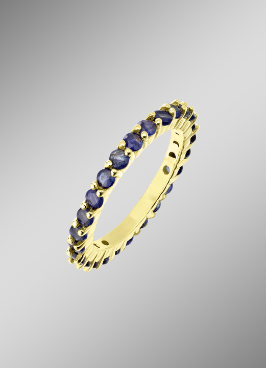 Ringe - Edler Memoire-Ring mit Safir, in Größe 160 bis 220, in Farbe  Ansicht 1
