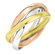 Ringe - Ineinander verschlungener Damenring in Tricolor, in Größe 160 bis 220, in Farbe  – Ansicht 2