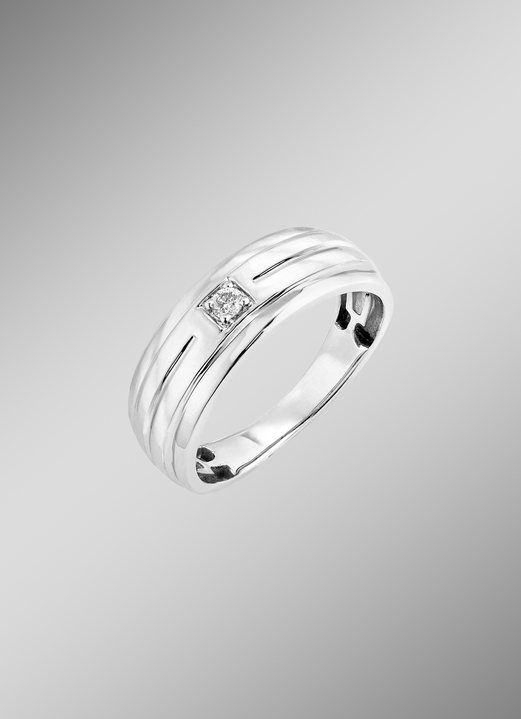 Ringe - Herrenring aus Weißgold, in Größe 180 bis 240, in Farbe  Ansicht 1