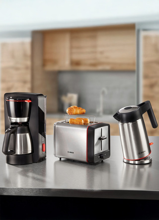 Küchengeräte-Serien - Bosch Frühstücksserie im kompakten Design, in Farbe EDELSTAHL, in Ausführung Toaster