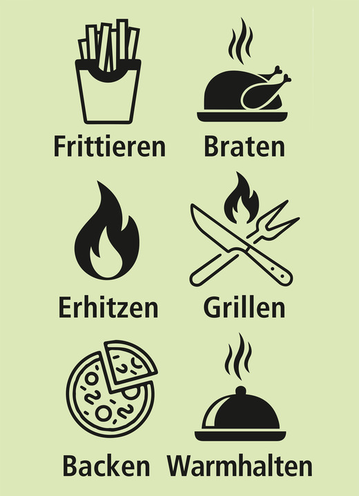 Heißluftfritteusen - Digitale Heißluftfritteuse mit LED-Touch-Display Ansicht 3 Heißluftfritteusen - Digitale Heißluftfritteuse mit LED-Touch-Display, in Farbe SCHWARZ-SILBER Ansicht 3