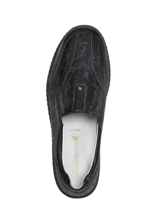 Waldläufer - Waldläufer, komfortable Damen-Slipper, Weite K, mit herausnehmbarem Fußbett, in Größe 4 bis 8 1/2, in Farbe SCHWARZ Ansicht 2