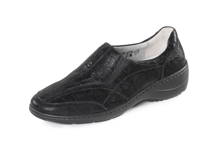 Waldläufer - Waldläufer, komfortable Damen-Slipper, Weite K, mit herausnehmbarem Fußbett, in Größe 4 bis 8 1/2, in Farbe SCHWARZ Ansicht 1