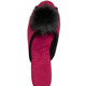Hausschuhe - ELENA EDEN, schicke Damen-Pantoletten, Weite G, mit Kunstfellpompon, in Größe 036 bis 042, in Farbe ROT – Farbe ROT – Ansicht 2