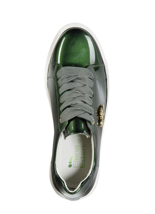 Slipper & Schnürschuhe - ELENA EDEN Sneaker aus Lackleder mit edlem Metallschmuck, in Größe 036 bis 042, in Farbe SCHWARZ Ansicht 5