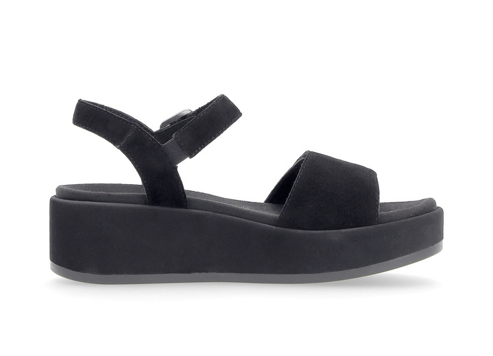 Sandaletten & Pantoletten - Sandale aus Samtveloursleder, in Größe 036 bis 042, in Farbe HELLBLAU Ansicht 20