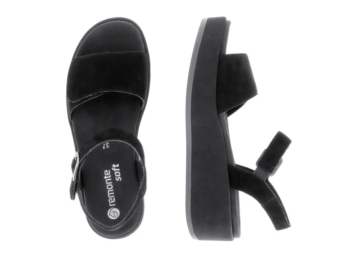 Sandaletten & Pantoletten - Sandale aus Samtveloursleder, in Größe 036 bis 042, in Farbe HELLBLAU Ansicht 23