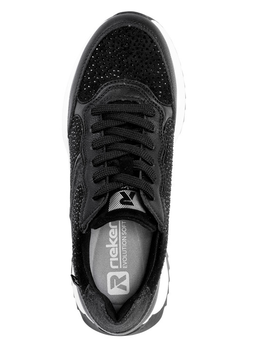 Rieker - Rieker Sneaker mit Glitzersteinchen, in Größe 036 bis 042, in Farbe SCHWARZ Ansicht 2