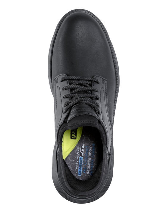 Slipper & Schnürschuhe - SKECHERS Slipper mit geformter Slip-Ins Fersenplatte, in Größe 040 bis 048, in Farbe SCHWARZ Ansicht 2