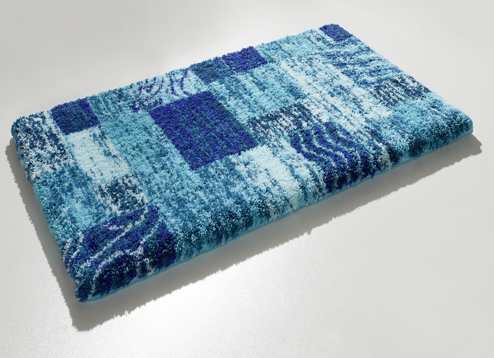 Badgarnituren - Supersofte Badvorleger aus dem Hause Grund, in Größe 100 (Vorleger halbrund, 50/ 80 cm) bis 112 (WC-Deckelbezug, 47/ 50 cm), in Farbe TÜRKIS Ansicht 1