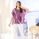 Kurzarm - Doppellagiges Shirt mit Chiffon-Überwurf – Farbe BEERE-ROSENHOLZ – Ansicht 2 Kurzarm - Doppellagiges Shirt mit Chiffon-Überwurf, in Größe 036 bis 052, in Farbe BEERE-ROSENHOLZ – Farbe BEERE-ROSENHOLZ – Ansicht 2