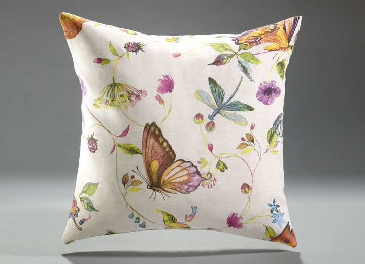 Tagesdecken - Tagesdecke und Kissenbezüge mit Schmetterlingsmotive, in Größe 873 (für Einzelbett, 135x210 cm) bis 924 (2 Kissenbezüge, 50x 50 cm), in Farbe BEIGE Ansicht 11