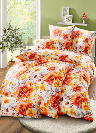 Bettwäschegarnituren - Bettwäsche-Garnitur in Microfaser-Qualität, in Größe 111 (40/80 cm + 135/200 cm) bis 115 (80/80 cm + 155/220 cm), in Farbe MULTICOLOR