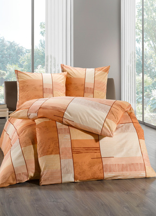 Bettwäschegarnituren - Bettwäsche-Garnitur mit Reißverschluss, in Größe 111 (40/80 cm + 135/200 cm) bis 115 (80/80 cm + 155/220 cm), in Farbe NATUR