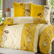 Bettwäschegarnituren - Bügelfreie Seersucker Bettwäsche-Garnitur, in Größe 111 (40/80 cm + 135/200 cm) bis 115 (80/80 cm + 155/220 cm), in Farbe GELB