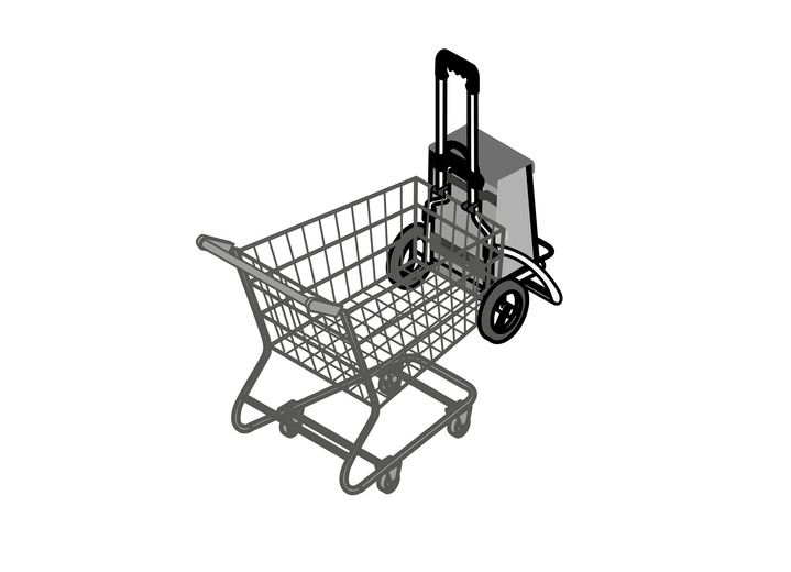 Einkaufstrolleys - Leichter und leiser Einkaufsroller Royal Shopper, in Farbe SCHWARZ Ansicht 4