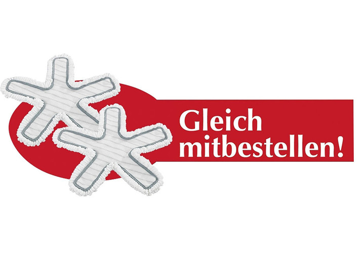 Zubehör - Ersatzbezüge, 2er-Set, für Bodenwischer Oktopus von Maximex, in Farbe WEISS-GRAU Ansicht 2