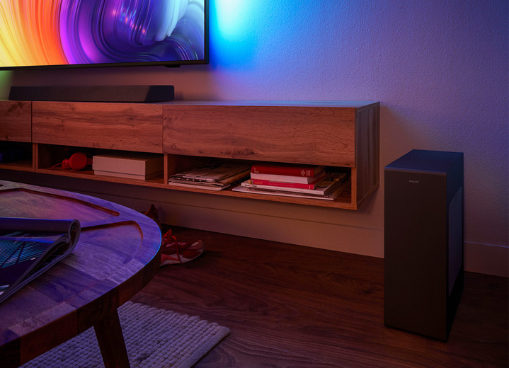 Heimkino - Philips „The One“ Soundbar mit kabellosem Subwoofer, in Farbe SCHWARZ Ansicht 1