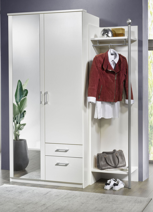 Garderobenmöbel - Modernes Garderoben-Programm, in Farbe ART.EICHE-WEISS, in Ausführung Garderobenschrank Ansicht 2