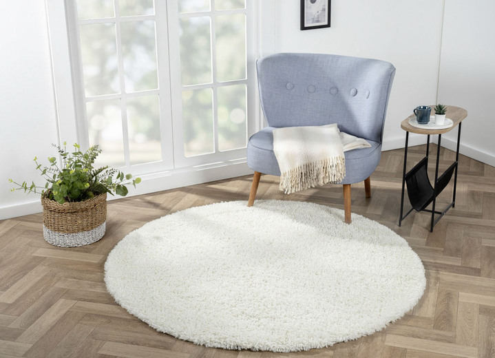 Modern - Traumhaft flauschige Brücken und Teppiche in Shaggy-Qualität, in Größe 111 (Brücke 60x90 cm) bis 304 (Teppich rund ø 150 cm), in Farbe DUNKELGRAU Ansicht 5