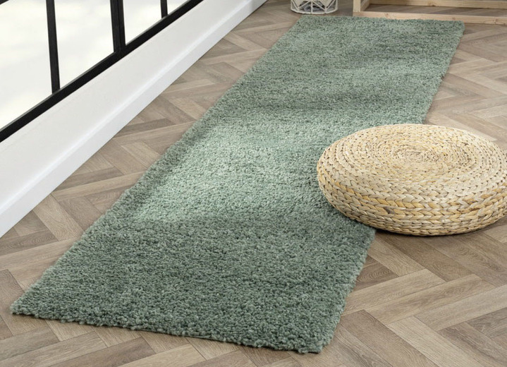 Modern - Traumhaft flauschige Brücken und Teppiche in Shaggy-Qualität, in Größe 111 (Brücke 60x90 cm) bis 304 (Teppich rund ø 150 cm), in Farbe DUNKELGRAU Ansicht 28