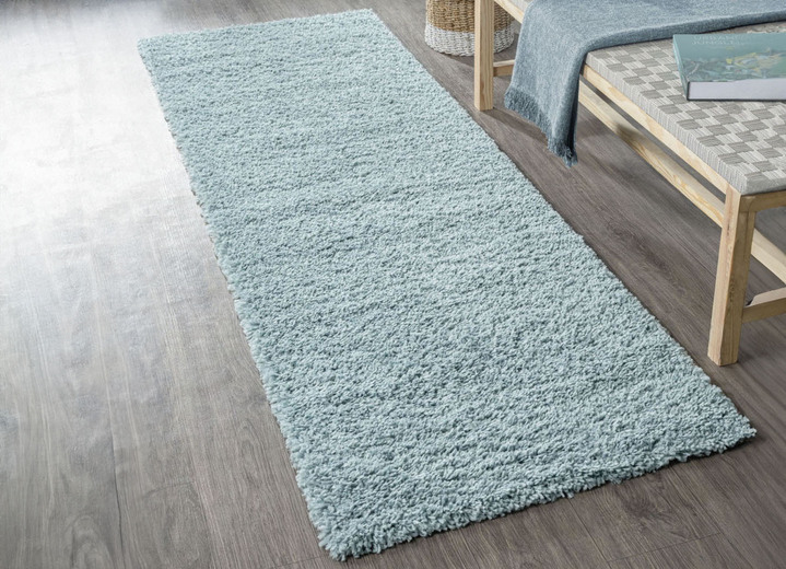 Modern - Traumhaft flauschige Brücken und Teppiche in Shaggy-Qualität, in Größe 111 (Brücke 60x90 cm) bis 304 (Teppich rund ø 150 cm), in Farbe DUNKELGRAU Ansicht 25