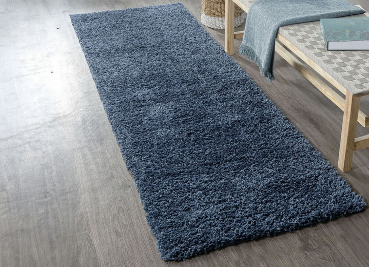 Modern - Traumhaft flauschige Brücken und Teppiche in Shaggy-Qualität, in Größe 111 (Brücke 60x90 cm) bis 304 (Teppich rund ø 150 cm), in Farbe DUNKELGRAU Ansicht 24