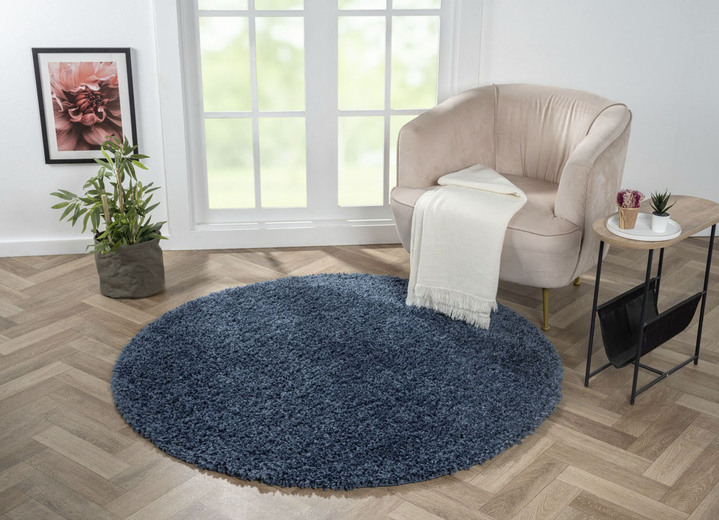 Modern - Traumhaft flauschige Brücken und Teppiche in Shaggy-Qualität, in Größe 111 (Brücke 60x90 cm) bis 304 (Teppich rund ø 150 cm), in Farbe GRAU Ansicht 17