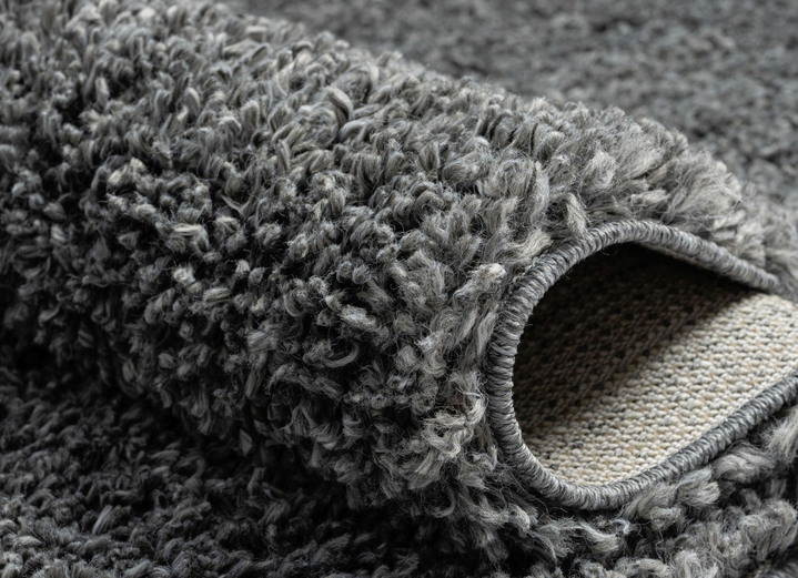 Modern - Traumhaft flauschige Brücken und Teppiche in Shaggy-Qualität, in Größe 111 (Brücke 60x90 cm) bis 304 (Teppich rund ø 150 cm), in Farbe DUNKELGRAU Ansicht 20
