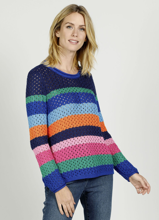 - Pullover in Blockringeldessin, in Größe 038 bis 052, in Farbe MULTICOLOR Ansicht 3