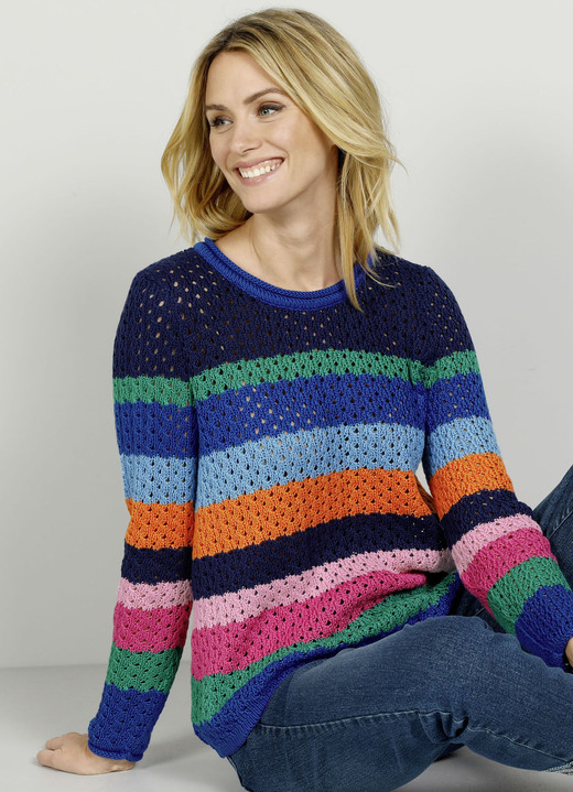 - Pullover in Blockringeldessin, in Größe 038 bis 052, in Farbe MULTICOLOR Ansicht 4