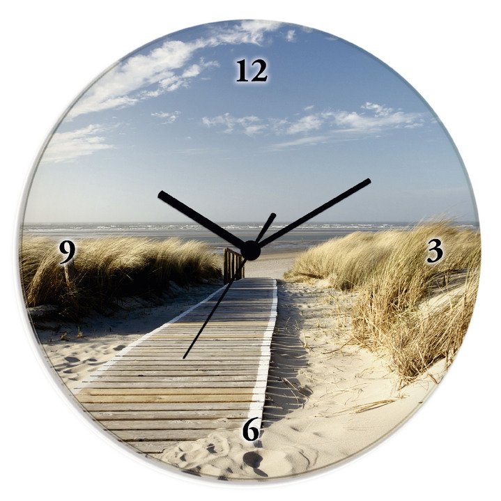 Uhren - Wanduhr aus Glas, in Farbe BUNT, in Ausführung Mit Quarzuhrwerk Ansicht 2