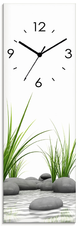 Uhren - Glas-Wanduhr, in Farbe GRAU-GRÜN, in Ausführung Mit Quarzuhrwerk Ansicht 2