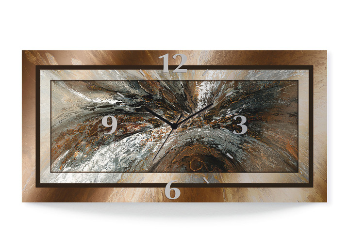 Uhren - Wanduhr aus Aluminium, in Farbe BRAUN, in Ausführung Mit Quarzuhrwerk Ansicht 2