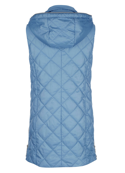 - Steppweste mit dekorativem Zierband, in Größe 020 bis 052, in Farbe EISBLAU Ansicht 5
