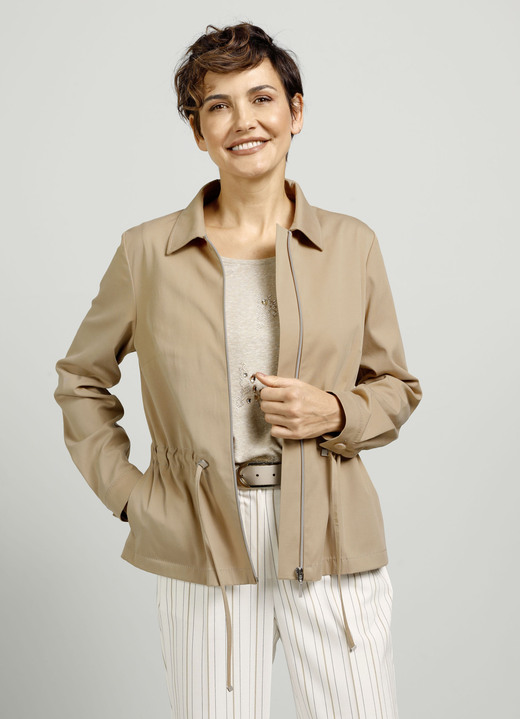 Blazer - Blazer mit Umlegekragen Ansicht 3 Blazer - Blazer mit Umlegekragen, in Größe 038 bis 052, in Farbe BEIGE Ansicht 3
