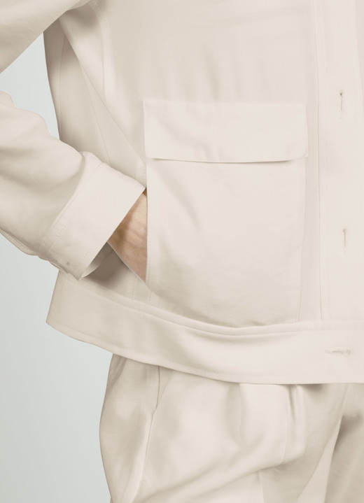 Blazer - Blazer in Leinen-Optik, in Größe 038 bis 052, in Farbe SAND Ansicht 2