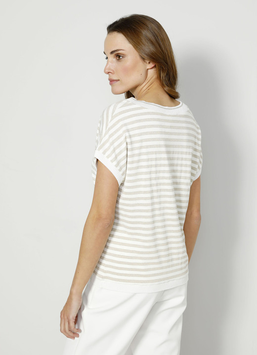 Shirts - Shirt mit dekorativen Glanzgarn-Elementen Ansicht 2 Shirts - Shirt mit dekorativen Glanzgarn-Elementen, in Größe 040 bis 050, in Farbe GOLD-ECRU Ansicht 2