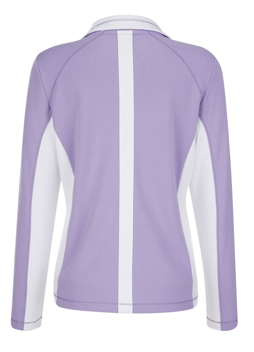 Shirts - Shirtjacke mit praktischen Taschen , in Größe 038 bis 052, in Farbe LILA-WEISS Ansicht 5