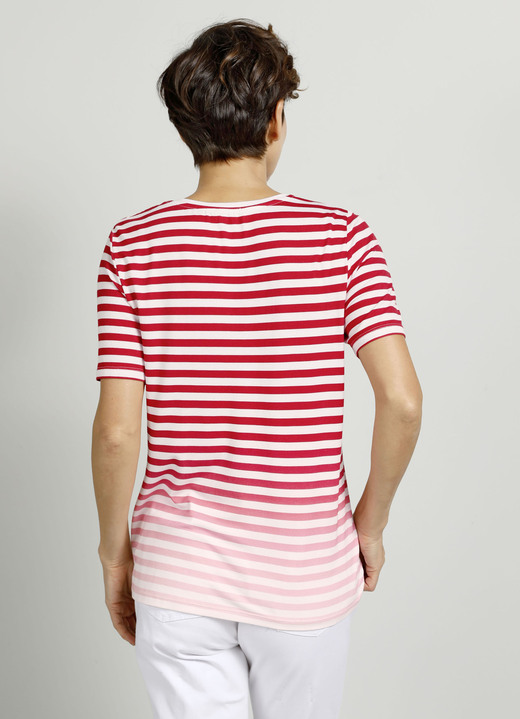 Shirts - Shirt mit platziertem Druckmotiv Ansicht 2 Shirts - Shirt mit platziertem Druckmotiv, in Größe 038 bis 052, in Farbe ROT-SCHWARZ-WEISS Ansicht 2