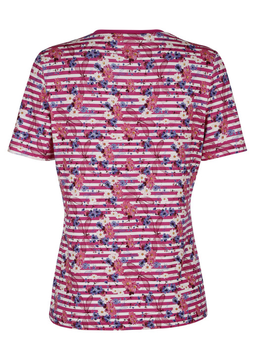 Shirts - Shirt im modischen Druck-Mix Ansicht 5 Shirts - Shirt im modischen Druck-Mix, in Größe 038 bis 044, in Farbe FUCHSIA-WEISS-MARINE Ansicht 5