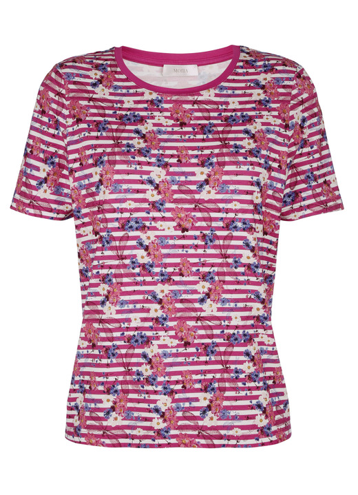 Shirts - Shirt im modischen Druck-Mix Ansicht 4 Shirts - Shirt im modischen Druck-Mix, in Größe 038 bis 044, in Farbe FUCHSIA-WEISS-MARINE Ansicht 4