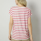 Kurzarm - Shirt mit farbenfrohem Mustermix – Farbe ROT-ECRU – Ansicht 5 Kurzarm - Shirt mit farbenfrohem Mustermix, in Größe 038 bis 050, in Farbe ROT-ECRU – Farbe ROT-ECRU – Ansicht 5