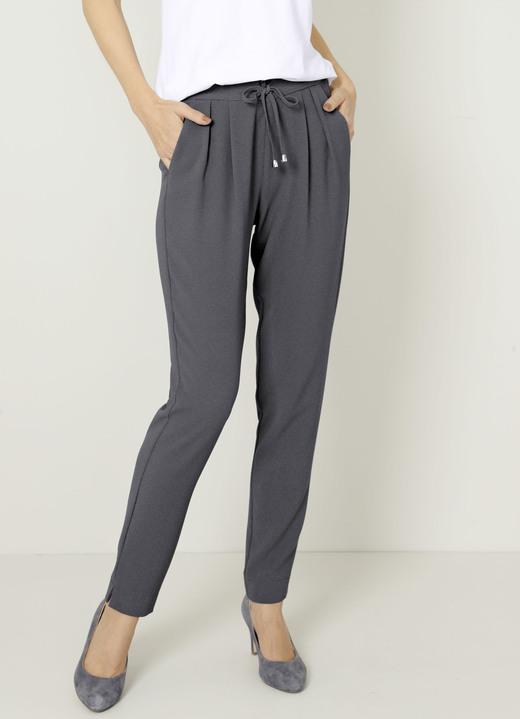 Hosen - Hose im Joggpant-Style, in Größe 019 bis 052, in Farbe DUNKELGRAU Ansicht 3