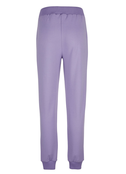Hosen - Hose im Joggpant-Style Ansicht 2 Hosen - Hose im Joggpant-Style, in Größe 038 bis 050, in Farbe LILA-WEISS Ansicht 2