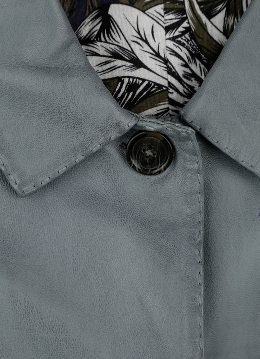 Lederjacken - Lederkurzmantel mit Umlegekragen, in Größe 020 bis 052, in Farbe MINT Ansicht 6