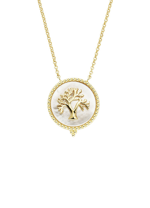Halsketten - Lebensbaum Halskette mit Perlmutteinlage, in Farbe  Ansicht 2