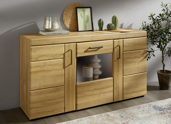 Kommoden - Kommodenserie mit Türen und Schubladen mit Softclose, in Farbe EICHE HELL, in Ausführung 2-türig Ansicht 2
