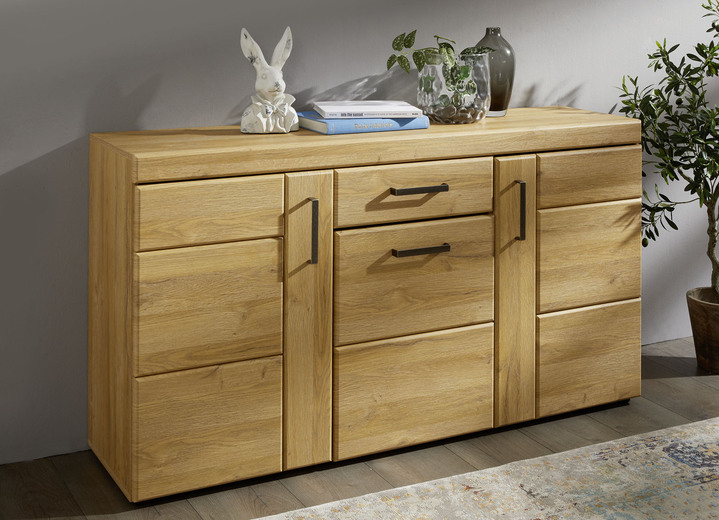 Kommoden - Kommodenserie mit Türen und Schubladen mit Softclose, in Farbe EICHE HELL, in Ausführung 2-türig Ansicht 3